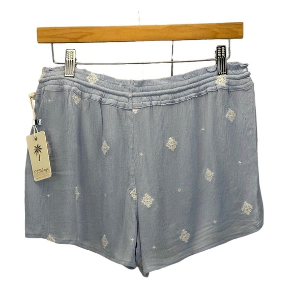 PJ Salvage Drawstring Salty Days Sleep Lounge Shorts -  Blue - ROSDS2 - Picture 2 of 9